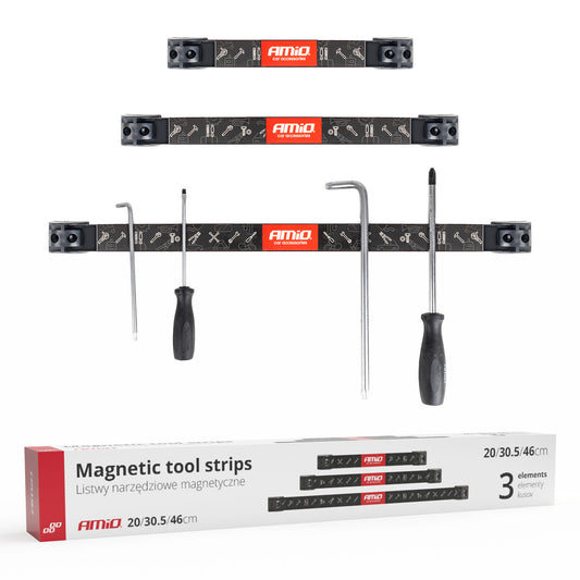Magneettiset työkalupidikkeet 3 kpl, 20 cm + 30,5 cm + 46 cm