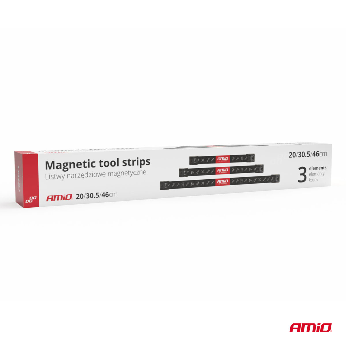 Magneettiset työkalupidikkeet 3 kpl, 20 cm + 30,5 cm + 46 cm