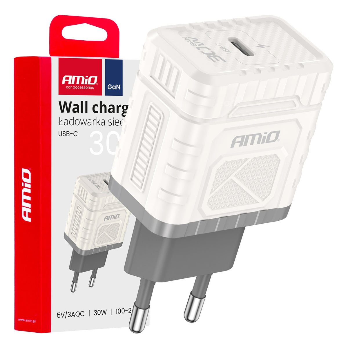 Pikalaturisovitin Quick Charge GaN PD 30 W USB-C