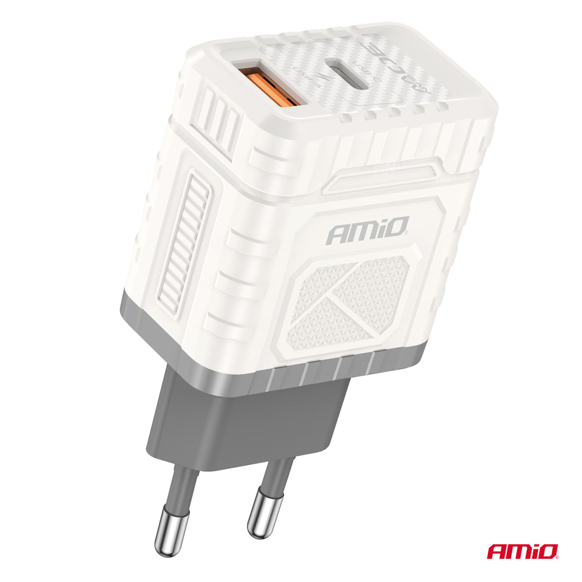 Pikalaturiadapteri Quick Charge GaN 30 W USB-A + USB-C