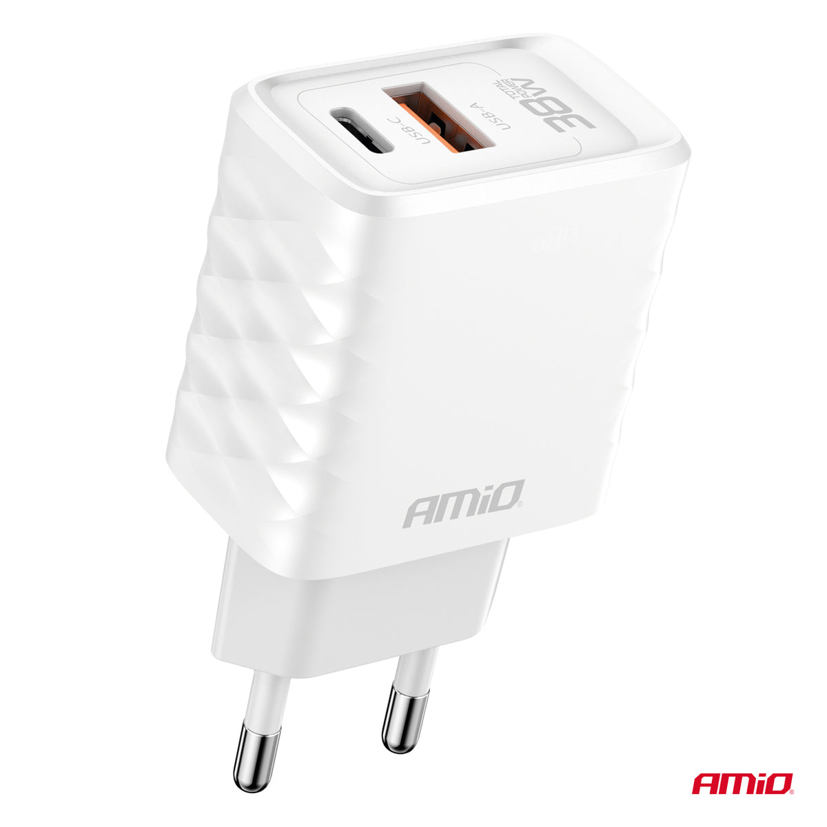Pikalaturin GaN 38 W USB-A + USB-C