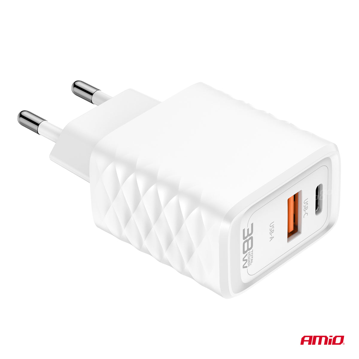 Pikalaturin GaN 38 W USB-A + USB-C