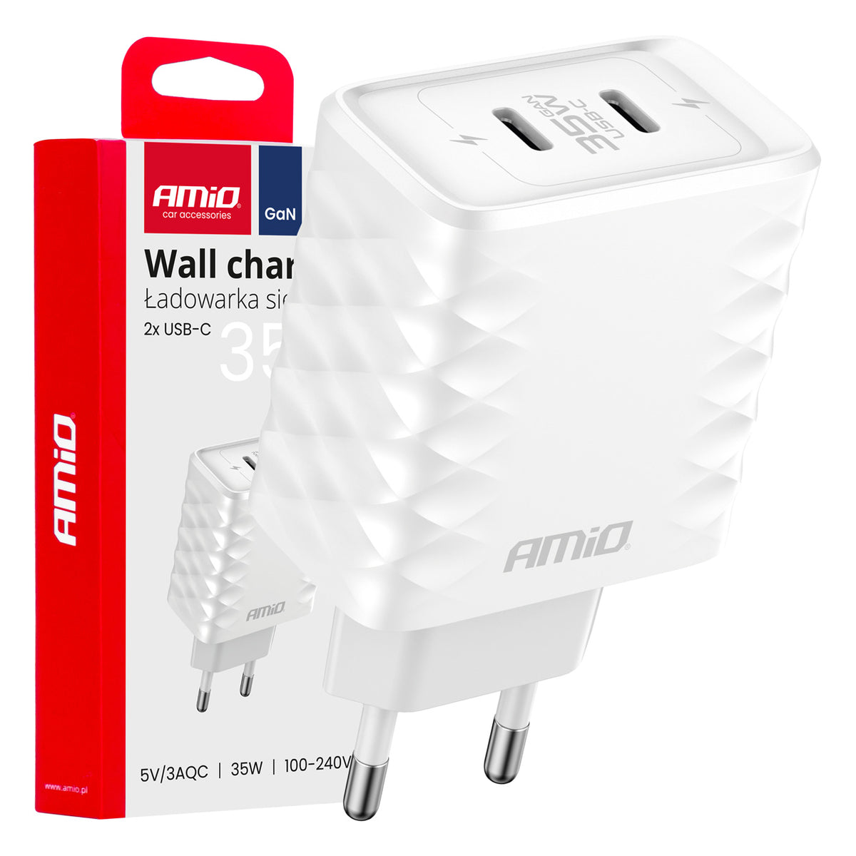 Verkkolaturi Quick Charger 35 W 2xUSB-C