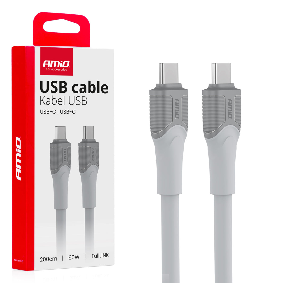 Kabel USB-C - USB-C 60W 200cm FullLINK malli X111