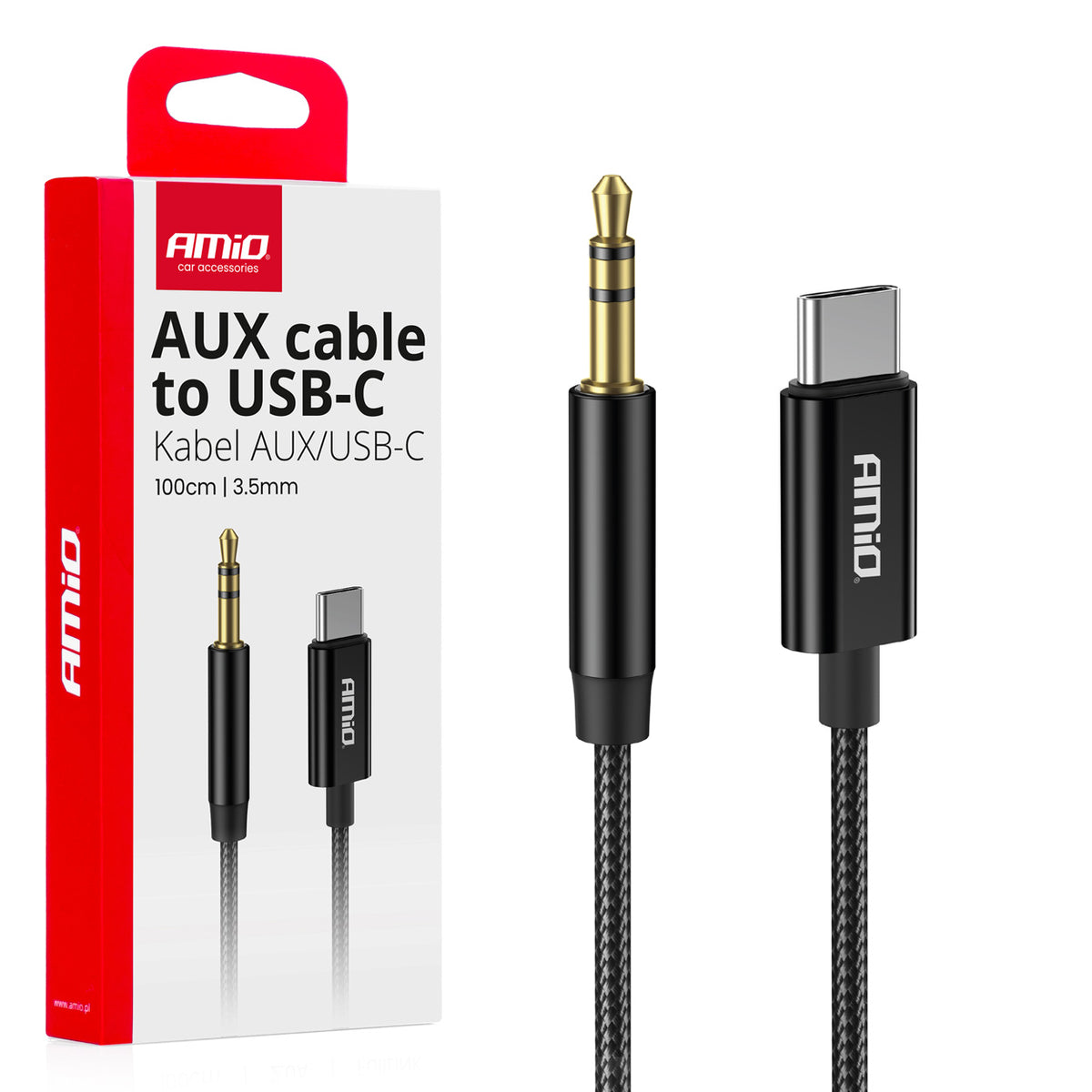 Äänikaapeli USB-C - AUX Mini Jack 3,5 mm 1 m