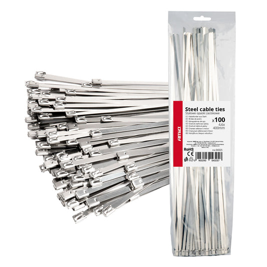 Ruostumattomat metallinippusiteet 4,6x400mm 100 kpl