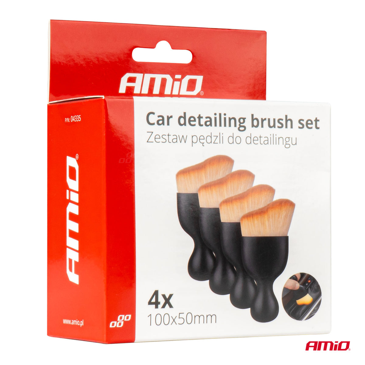 Auto-Detail-harjasetti AMIO-04335