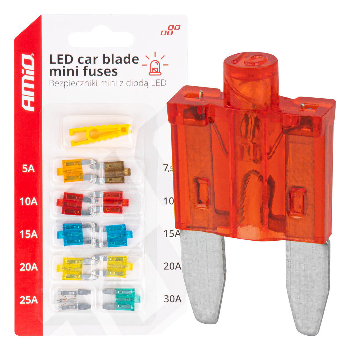 LED-autosulake litteä