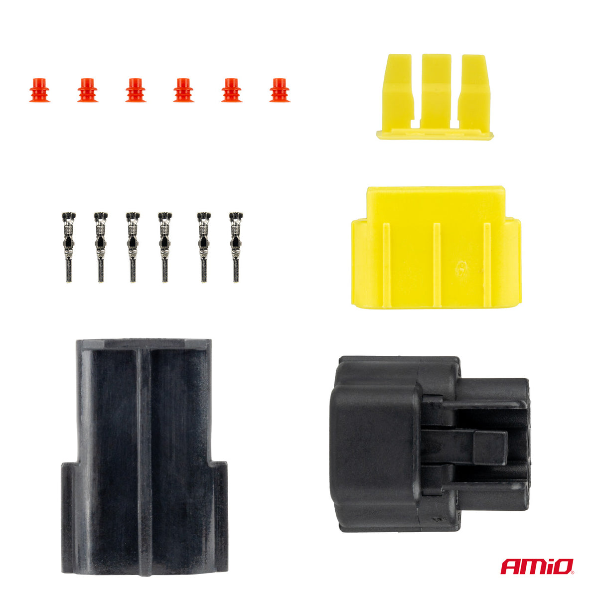 Liitin- ja pistokesarja 3-napainen 2,2 mm