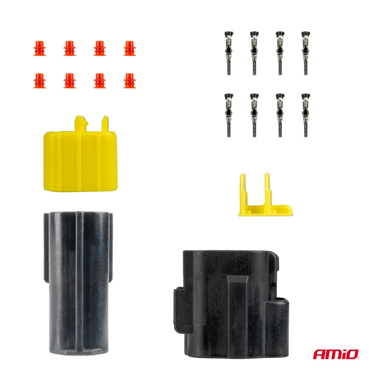 Liitin- ja pistokesarja 4-napainen 2,2 mm