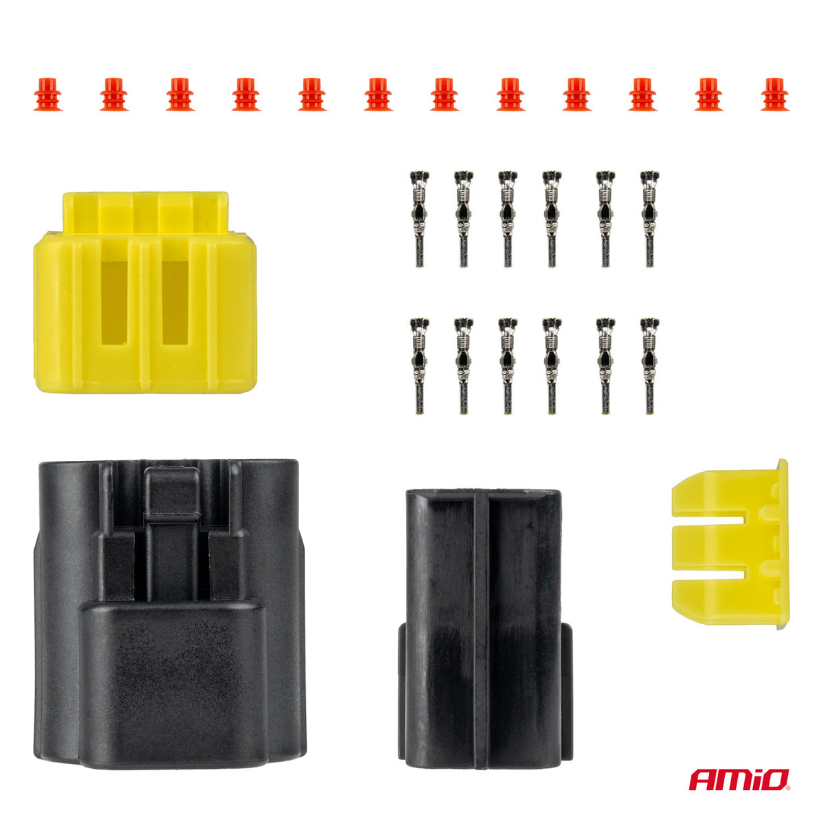 Liitin- ja pistokesarja 6-napainen, 2,2 mm