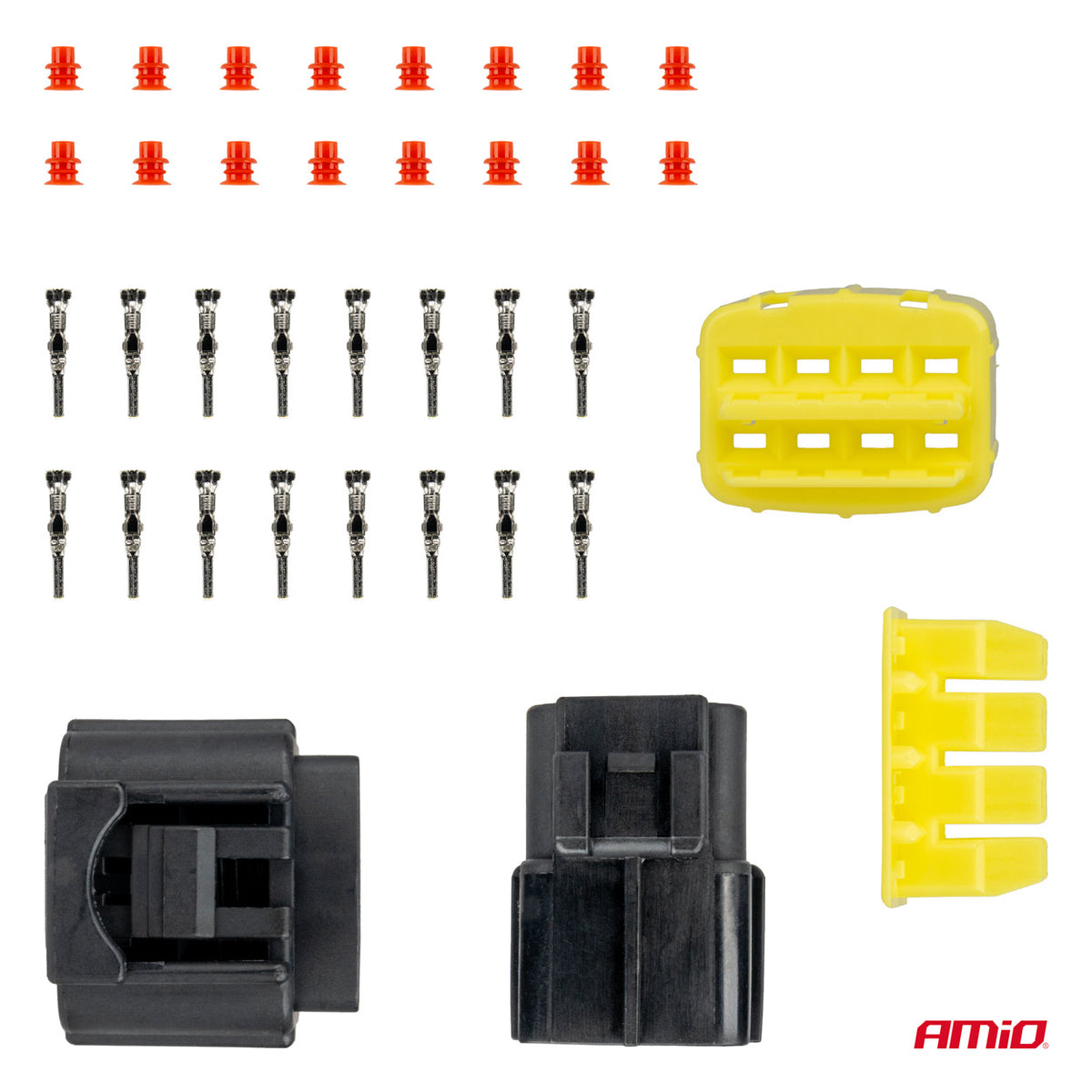Liitin- ja pistokesarja 8-napainen, 2,2 mm