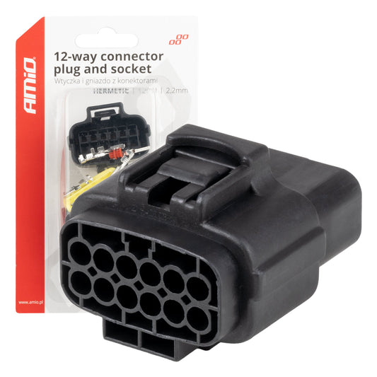 Liitin- ja pistokesarja 12-napainen 2,2 mm