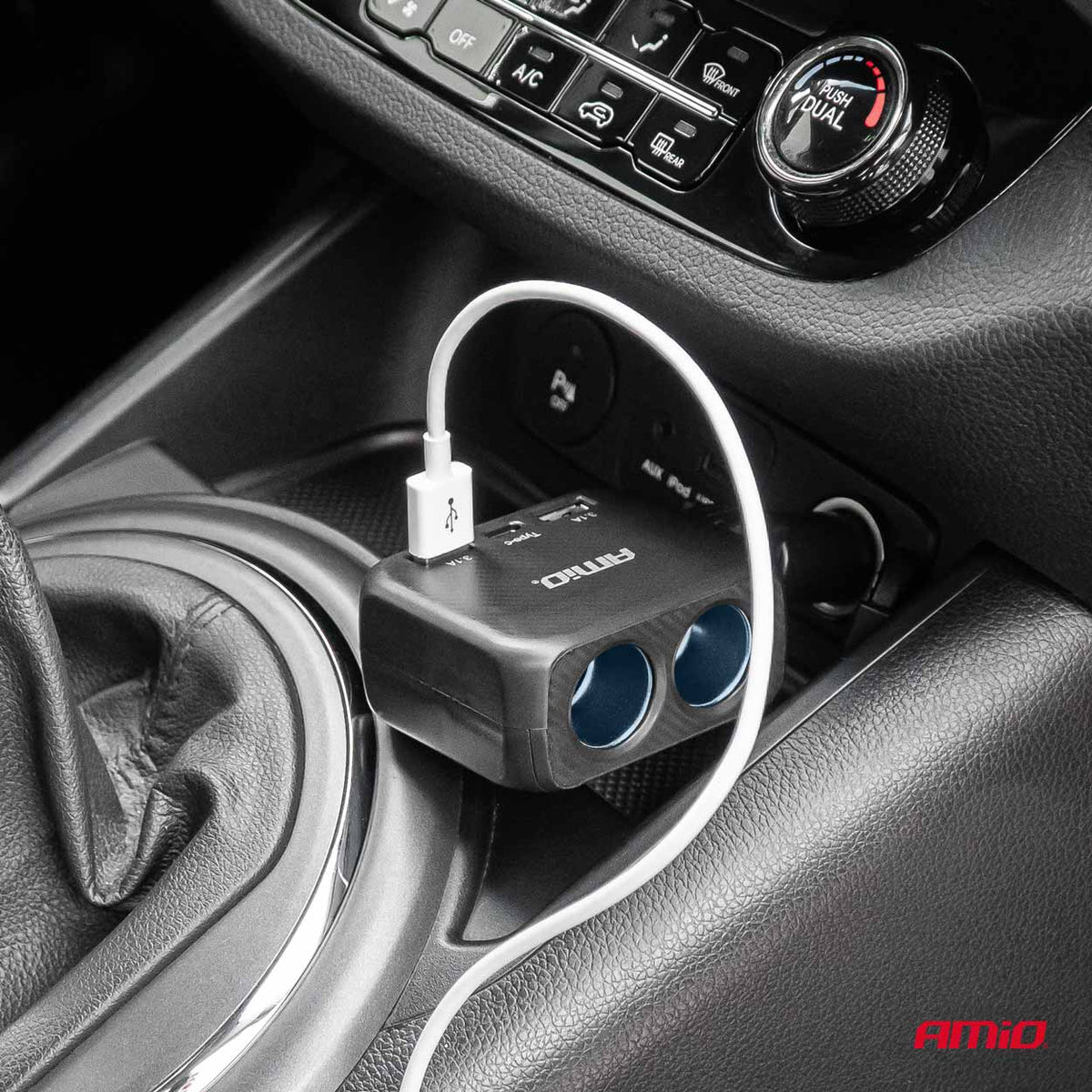 Jatkopistorasia 2x USB-A 1x USB-C 12V/24V 100W 180°