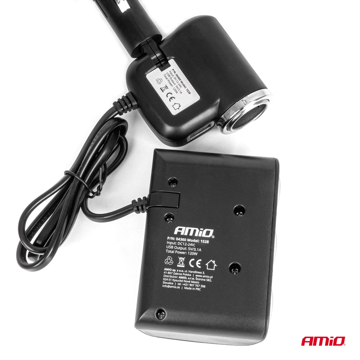 Jatkojohto tupakansytyttimeen 12V/24V 120W 80cm