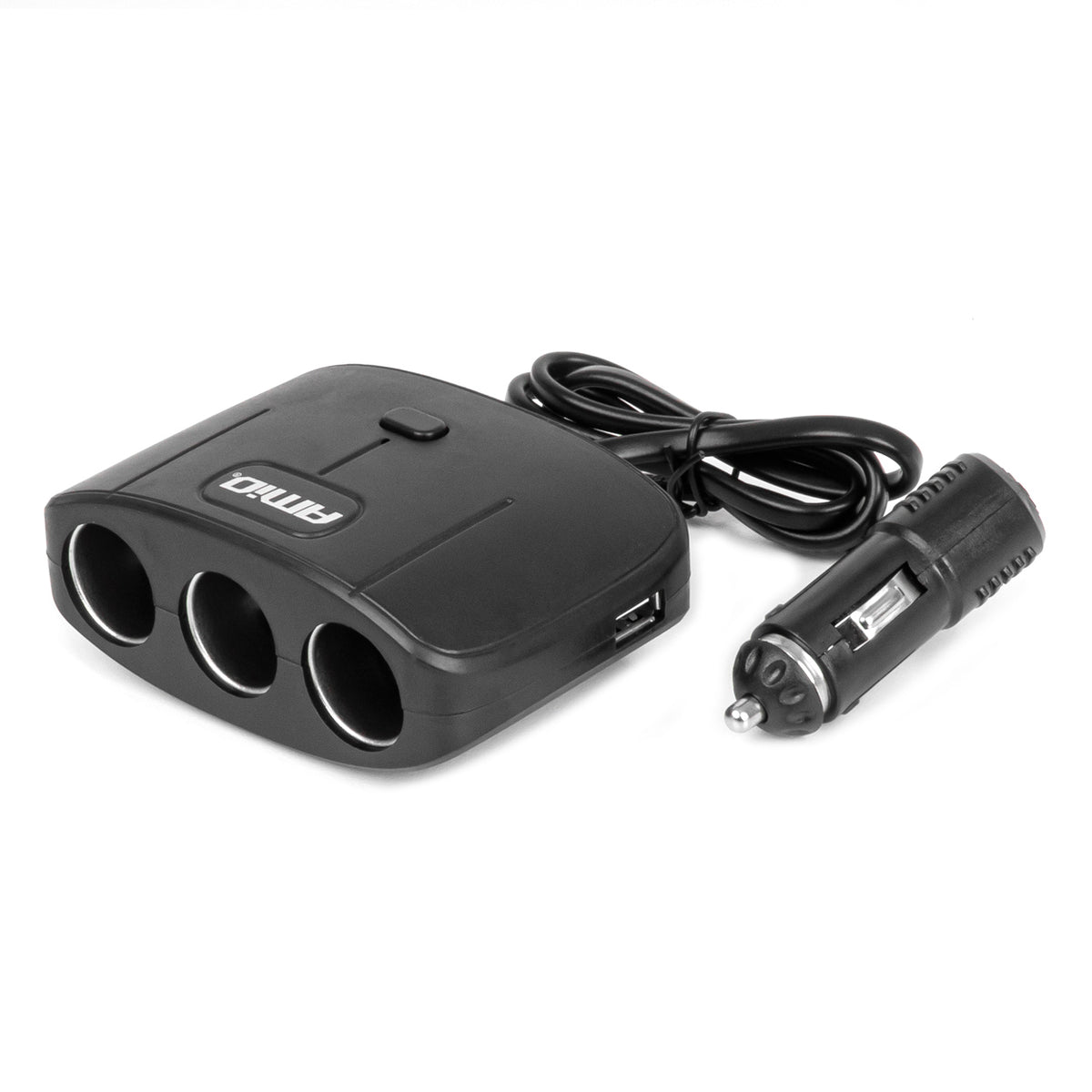 Jatkojohto 2x USB-A ON/OFF-kytkimellä 12V/24V 100W 70cm