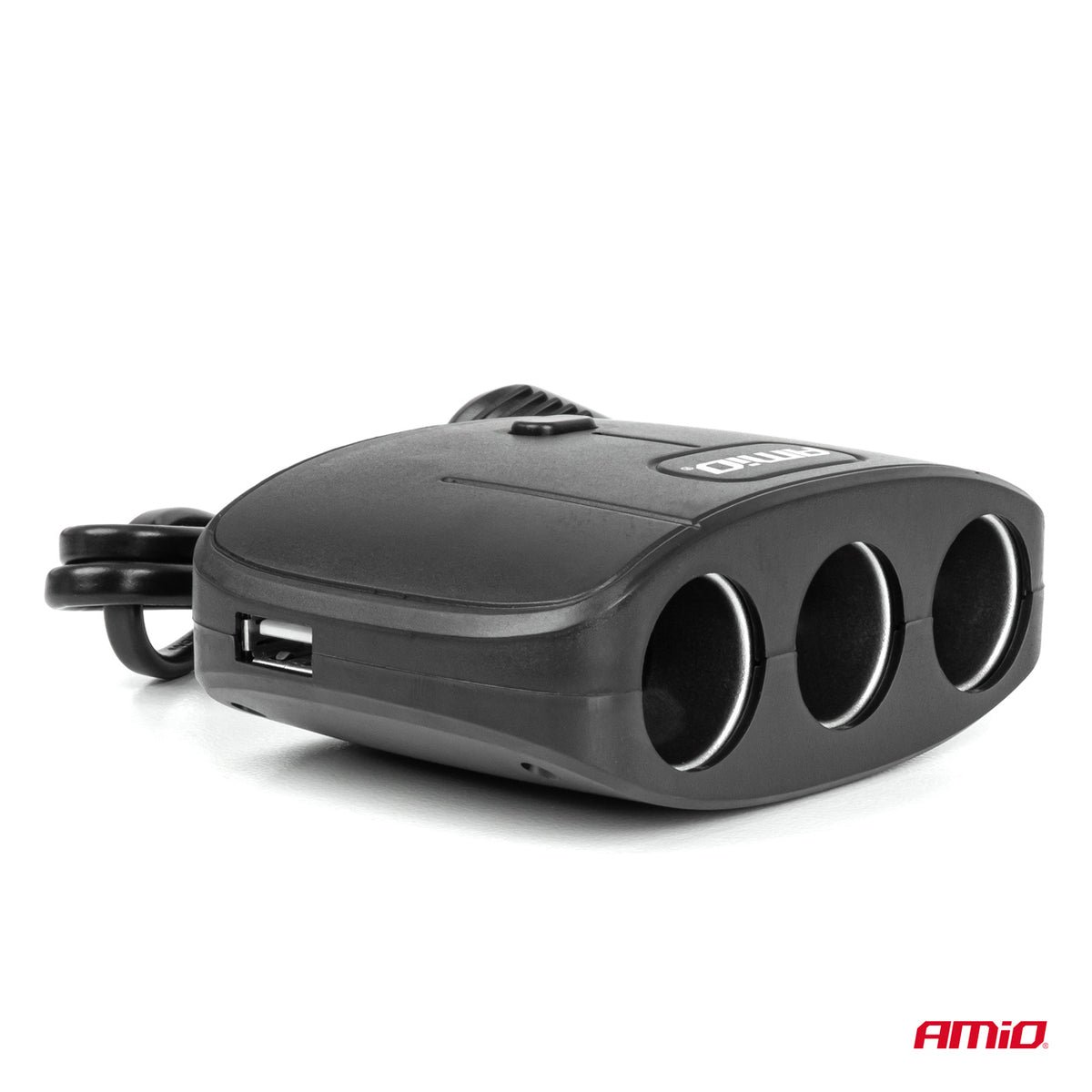 Jatkojohto 2x USB-A ON/OFF-kytkimellä 12V/24V 100W 70cm