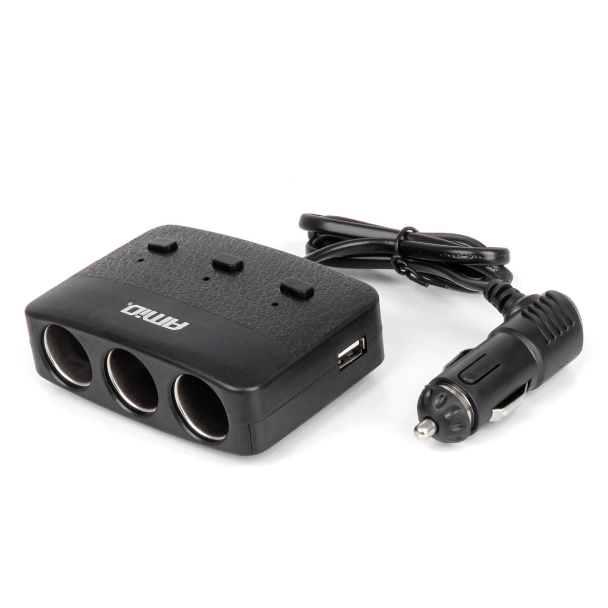 Jatkojohto 2x USB-A ON/OFF LED 12V/24V 100W 70cm