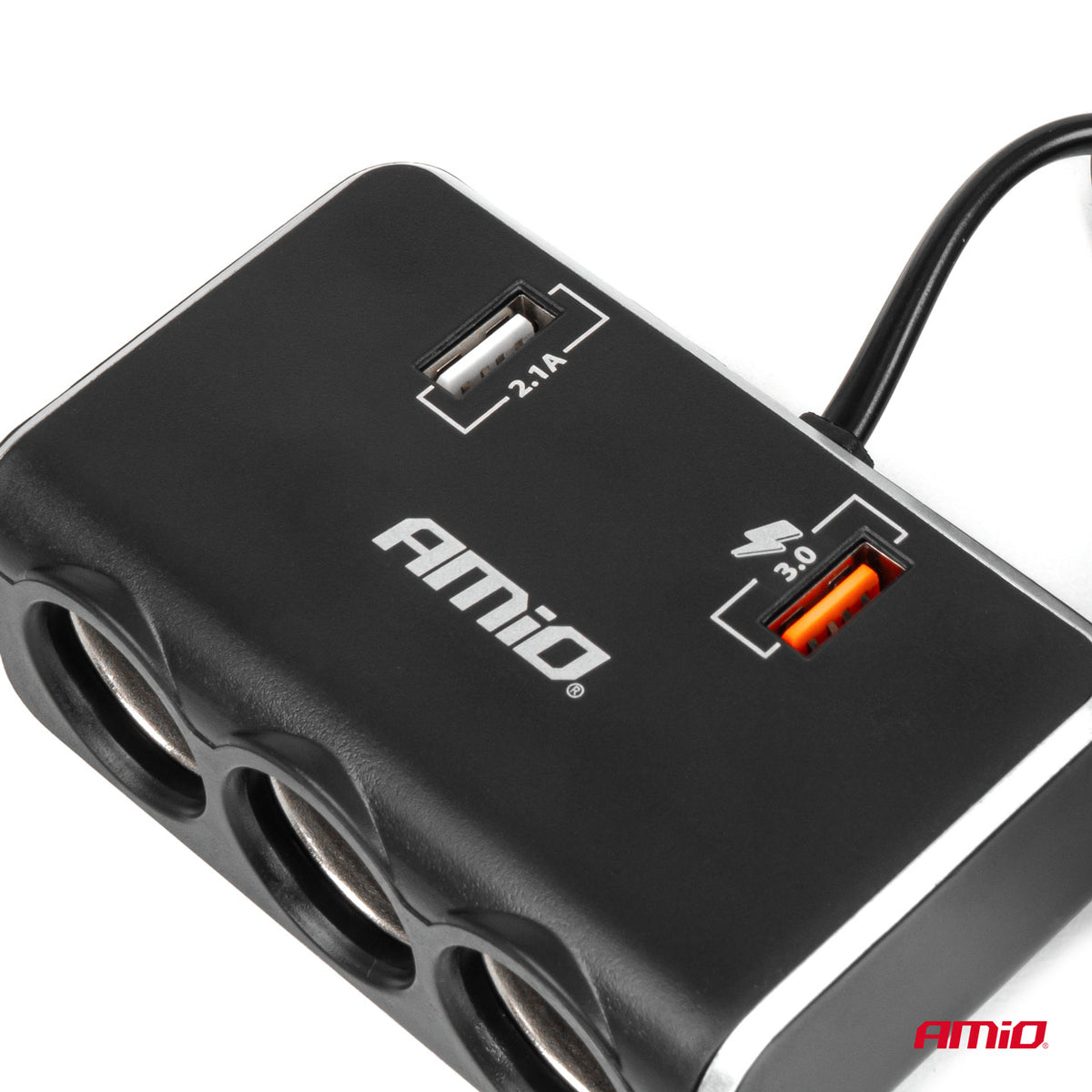 Jatkojohto 2x USB QC3.0 12V/24V 120W 80cm