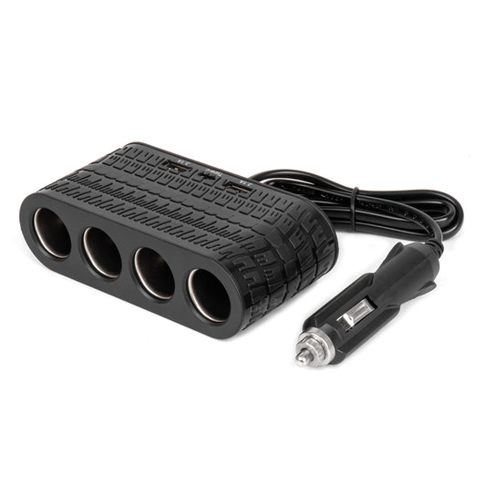 Jatkopistorasia 2x USB-A 1x USB-C 12V/24V 120W 80cm