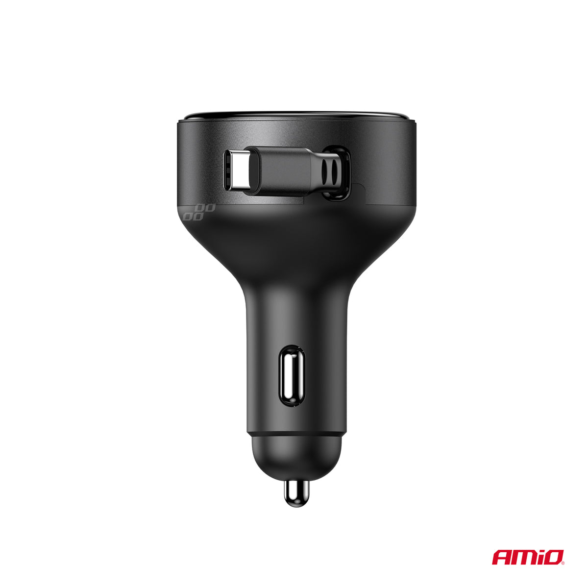 Sisäänvedettävä autolaturi USB-C-kaapelilla + USB-C-liitännällä 12/24 V 60 W