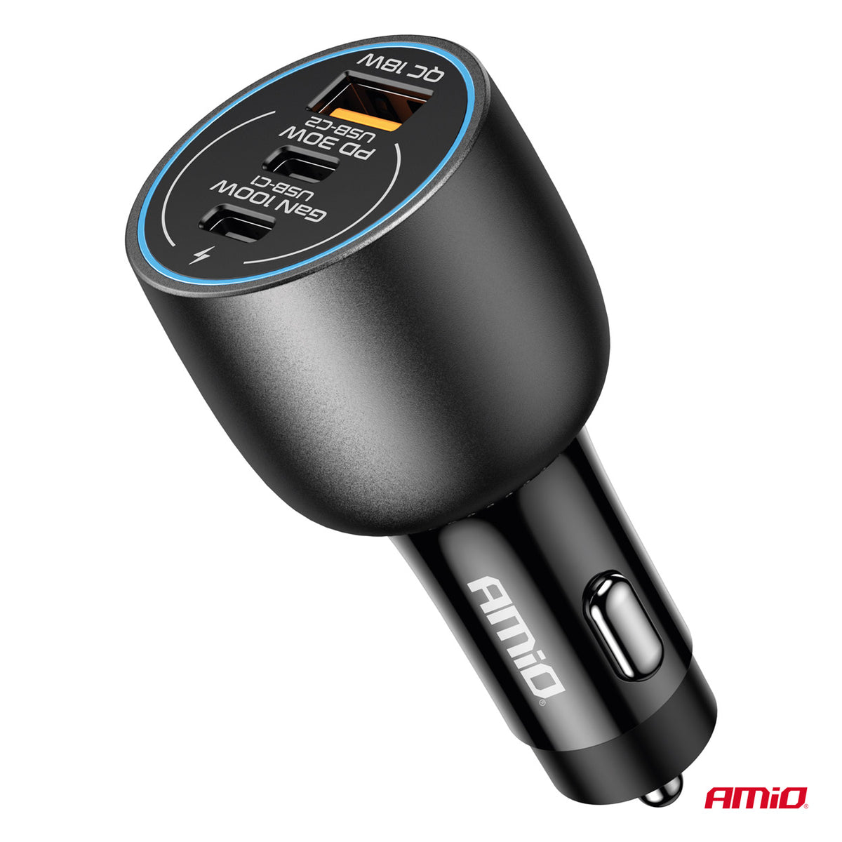 Autolaturi 2x USB-C + USB-A 12/24 V 100 W