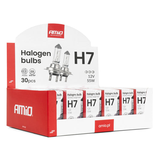 H7-halogeenipolttimosarja 12 V 55 W UV-suodatin (E8) 30 kpl