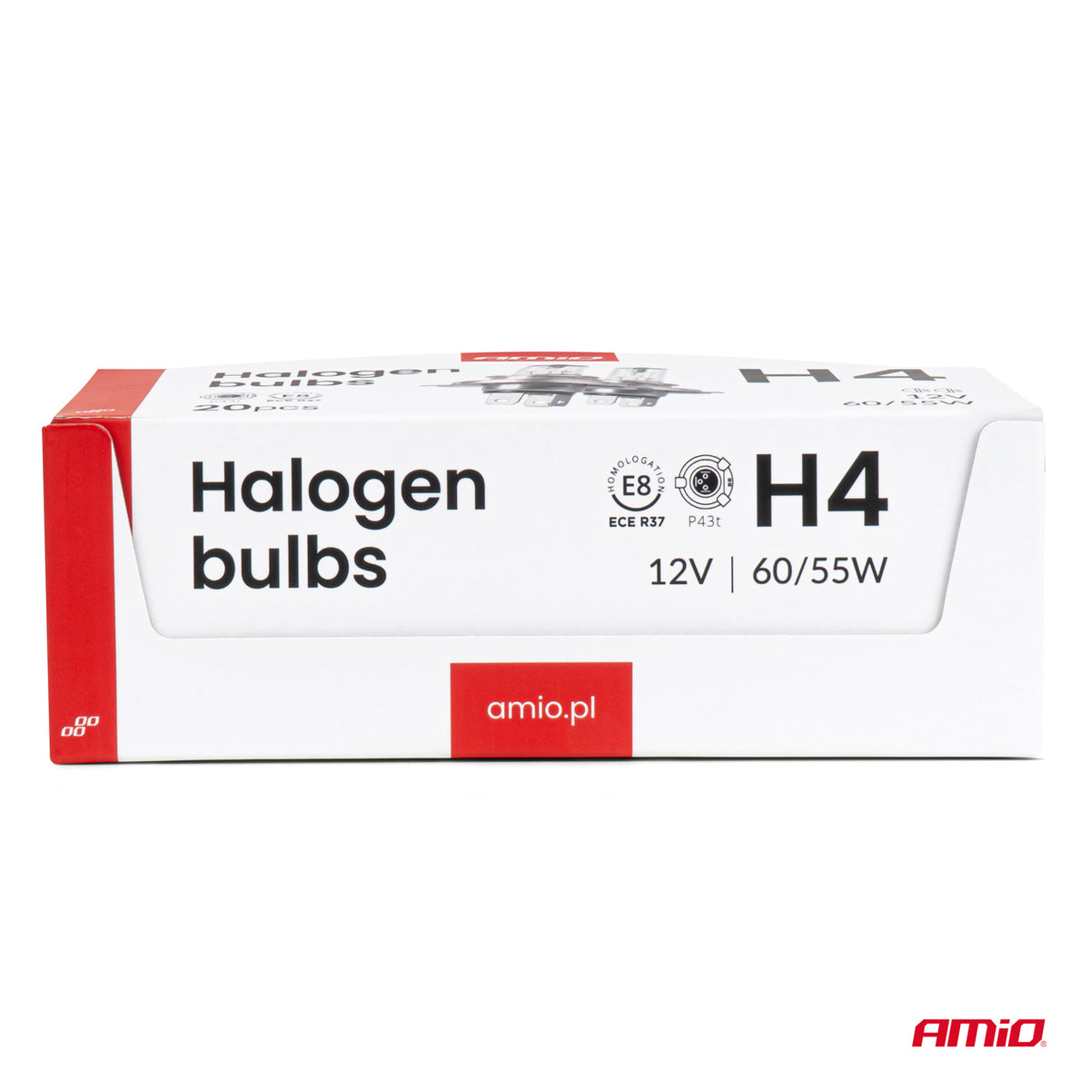 H4-halogeenipolttimosarja 12 V 60/55 W UV-suodatin (E8) 20 kpl