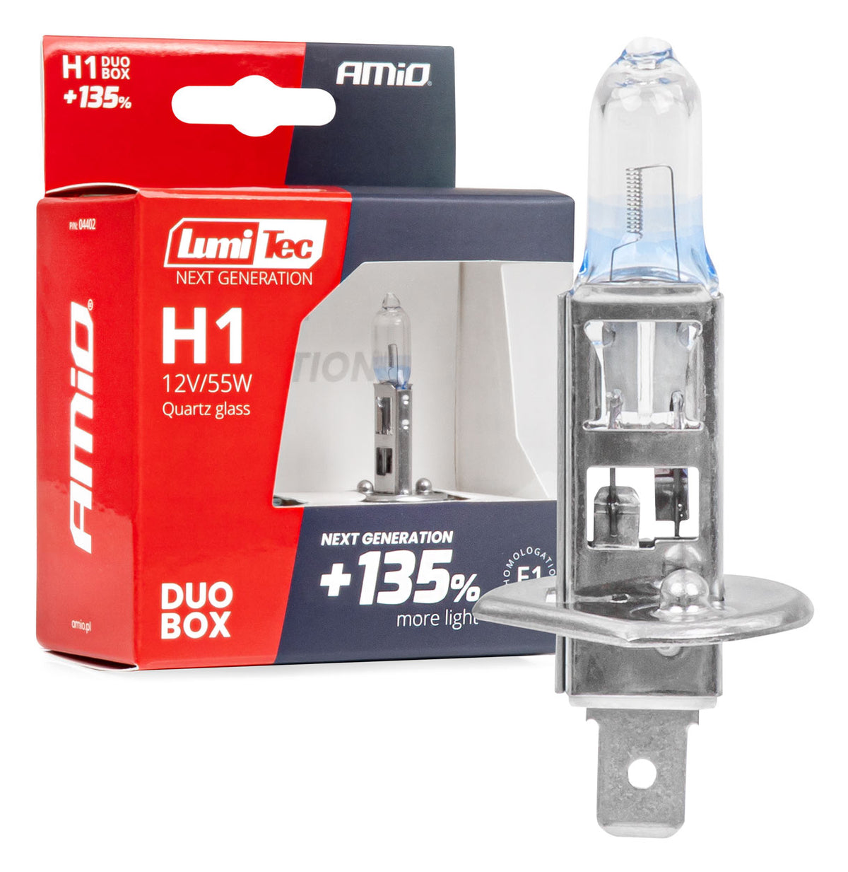 Halogeenipolttimo H1 12V 55W LumiTec NEXT GENERATION +135% DUO