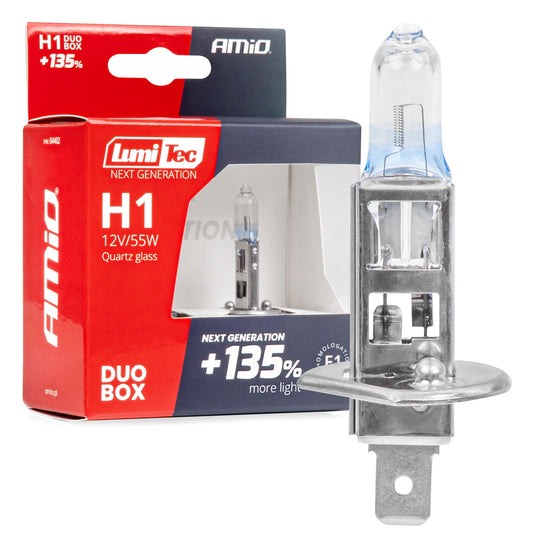 Halogeenipolttimo H1 12V 55W LumiTec NEXT GENERATION +135% DUO