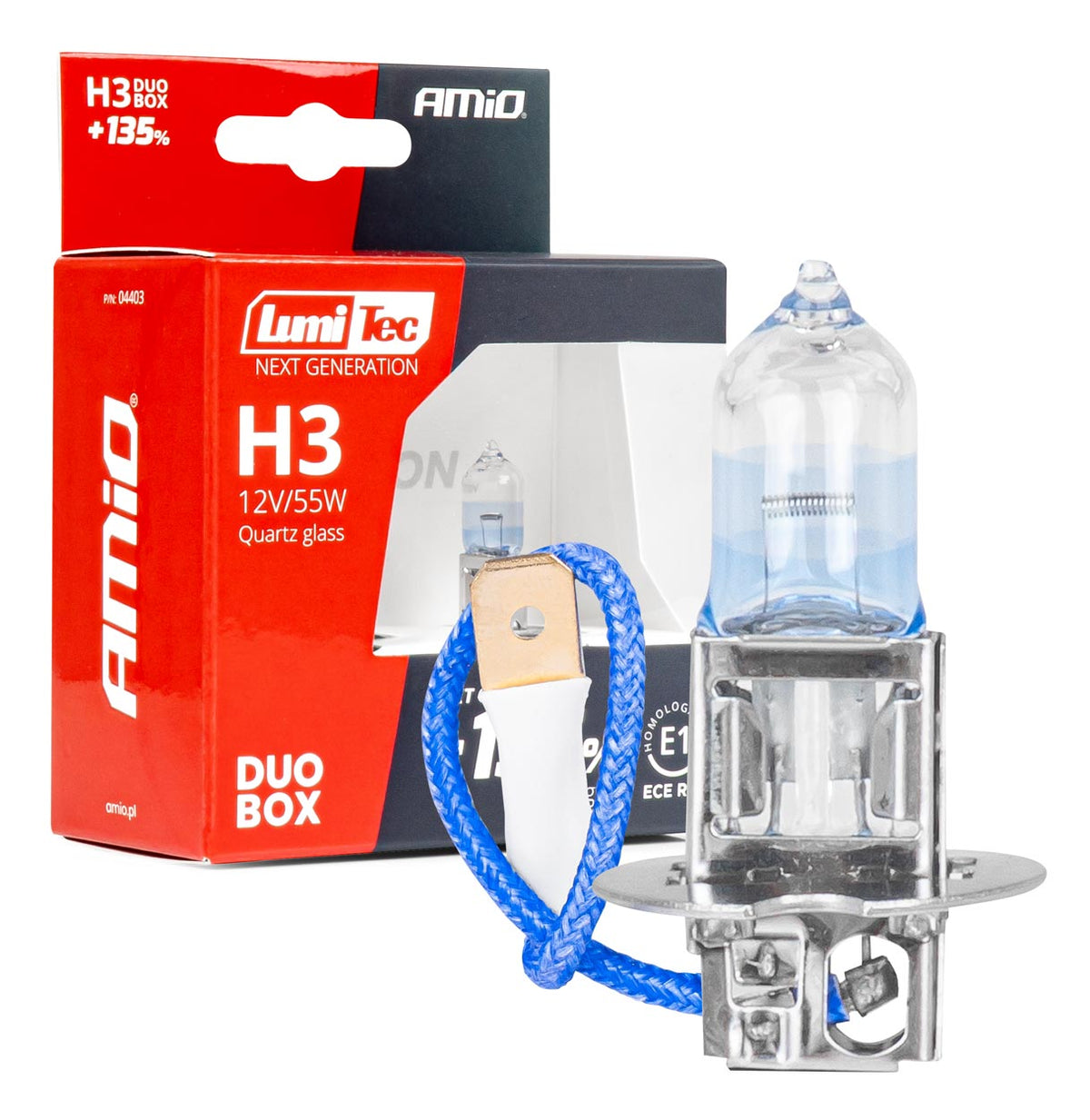 Halogeenipolttimo H3 12V 55W LumiTec NEXT GENERATION +135% DUO
