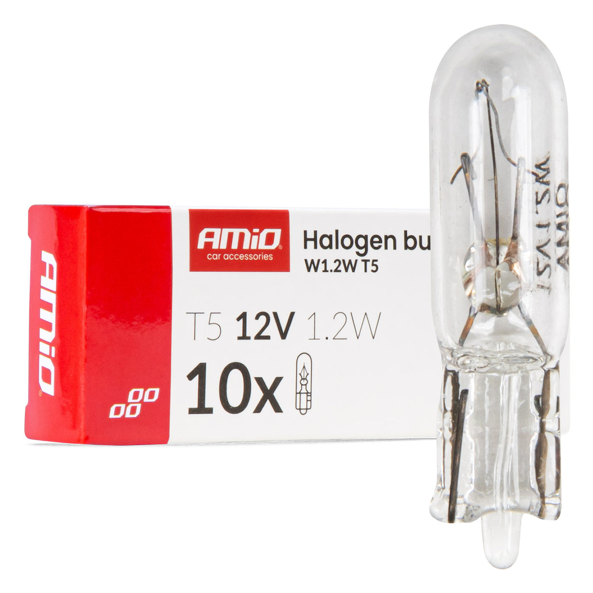 Halogeenipolttimo T5 12V 1,2W W2x4,6d valkoinen 10 kpl
