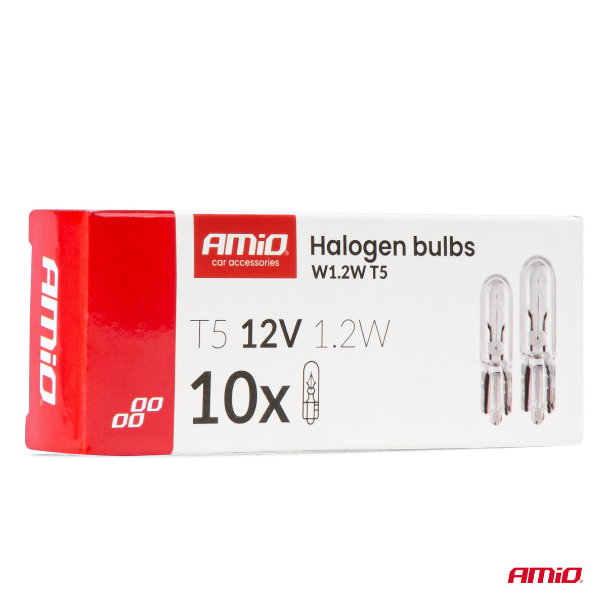 Halogeenipolttimo T5 12V 1,2W W2x4,6d valkoinen 10 kpl