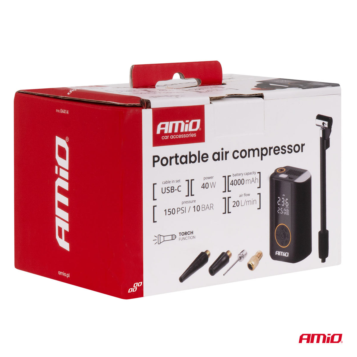 Akku-autokompressori LED 40 W USB-C ACOMP-25
