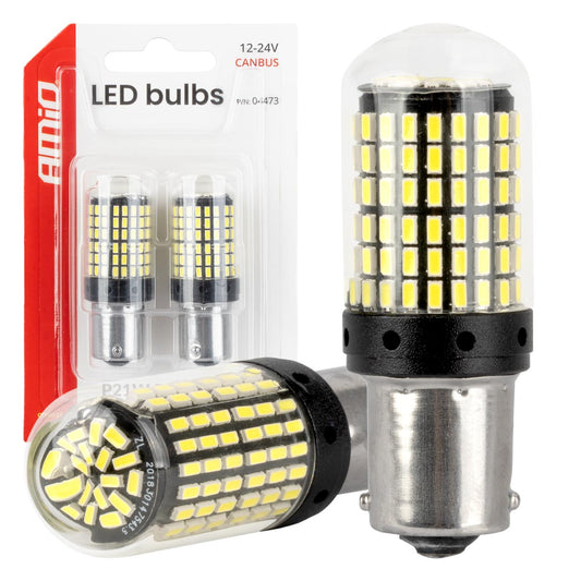 LED-polttimo CANBUS 1156 BA15S P21W R10W R5W 4SMD 1860 valkoinen 12V 24V