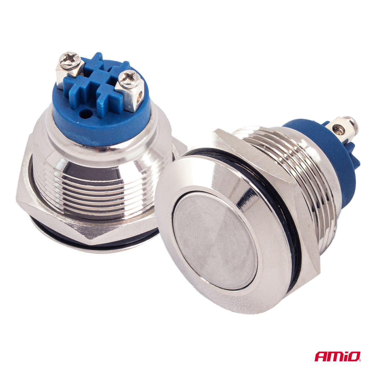 Pyöreä litteä kytkin ON/OFF 19 mm 5 A 12/230 V