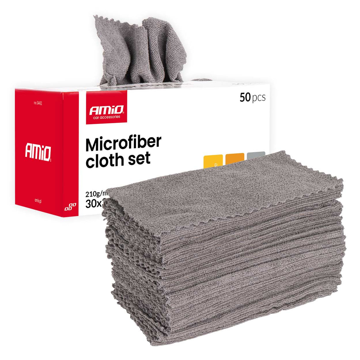 Mikrokuituliina setti 50 kpl 210gsm 30x30cm AMIO-04492