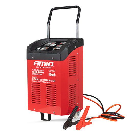 Auton akkulaturi ja käynnistysapu max. 40 A 12 V 24 V Käynnistys 300 A AMIO-04500