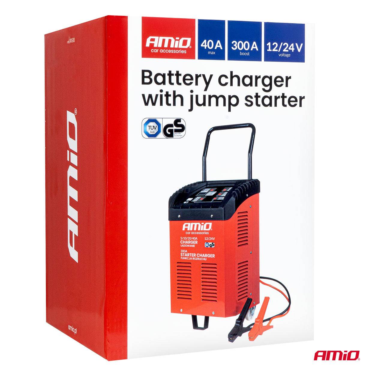 Auton akkulaturi ja käynnistysapu max. 40 A 12 V 24 V Käynnistys 300 A AMIO-04500