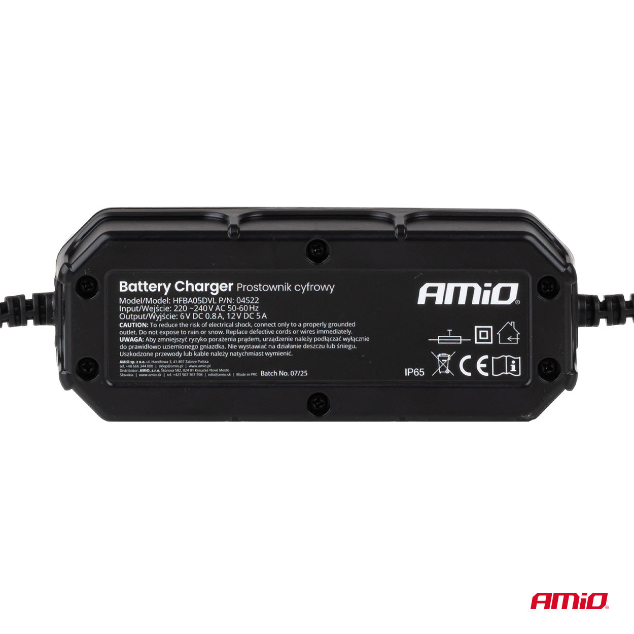 Digitaalinen akkulaturi LYIJYAKUT LFP MAX 5A 6/12V AMIO-04522
