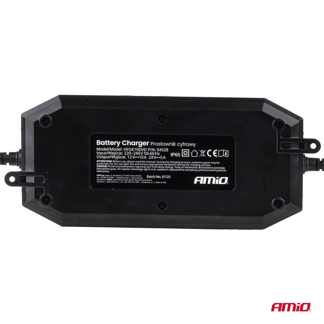 Digitaalinen akkulaturi AGM GEL STD LiFePo4 MAX 10A 12/24V PRO AMIO-04528
