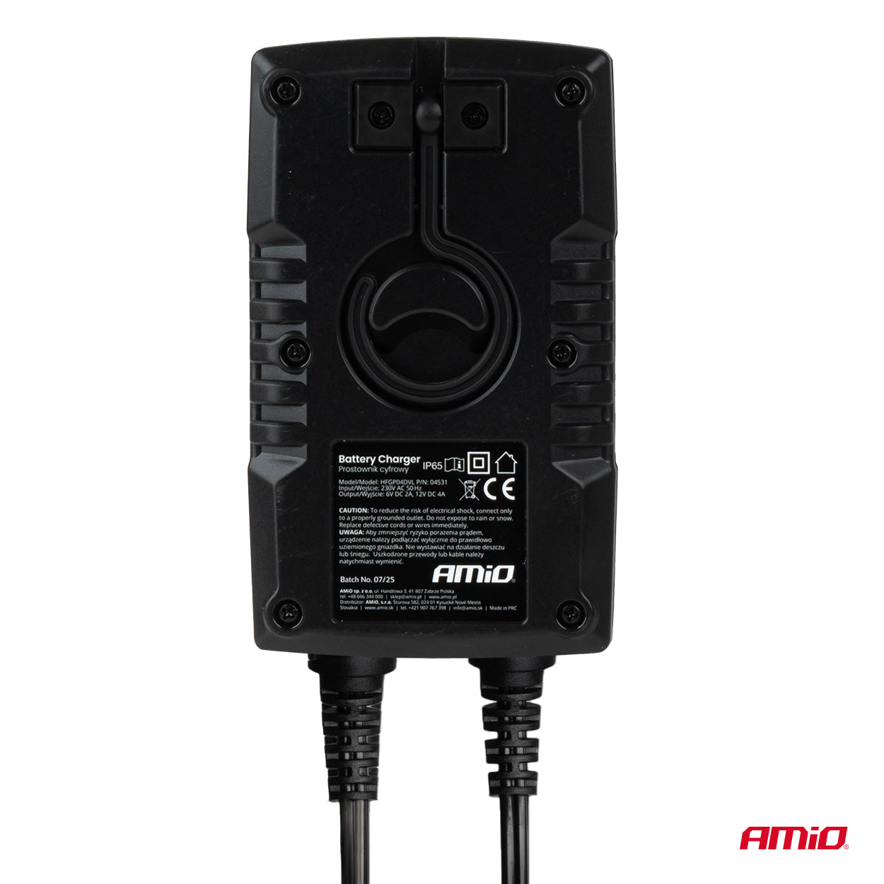 Digitaalinen akkulaturi AGM GEL STD LiFePo4 MAX 4A 6/12V PRO HOOK AMIO-04531