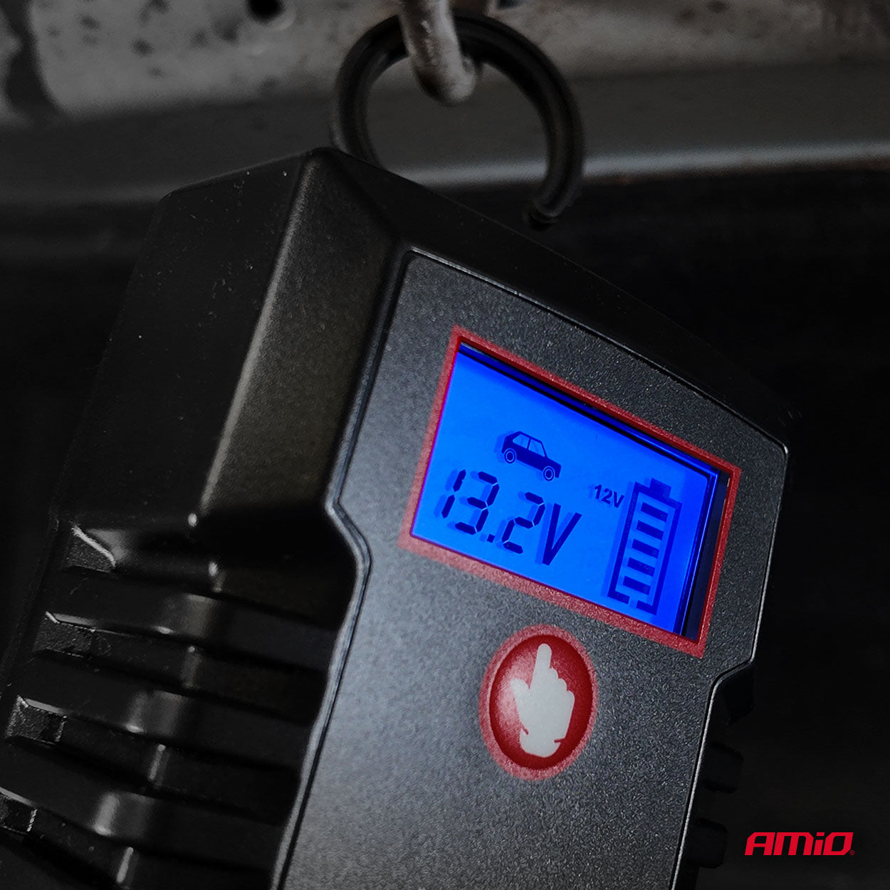 Digitaalinen akkulaturi AGM GEL STD LiFePo4 MAX 6A 6/12V PRO HOOK AMIO-04532