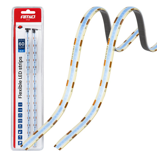 LED-Autostreifen COB blau 2x30 cm 12 V AMIO-04571