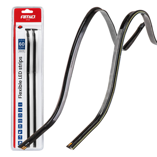 LED-Autostreifen COB sivulle valkoinen 2x30 cm 12 V AMIO-04575