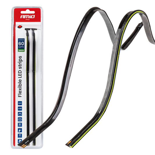 LED-Autostreifen COB sivulle vihreä 2x30 cm 12 V AMIO-04577