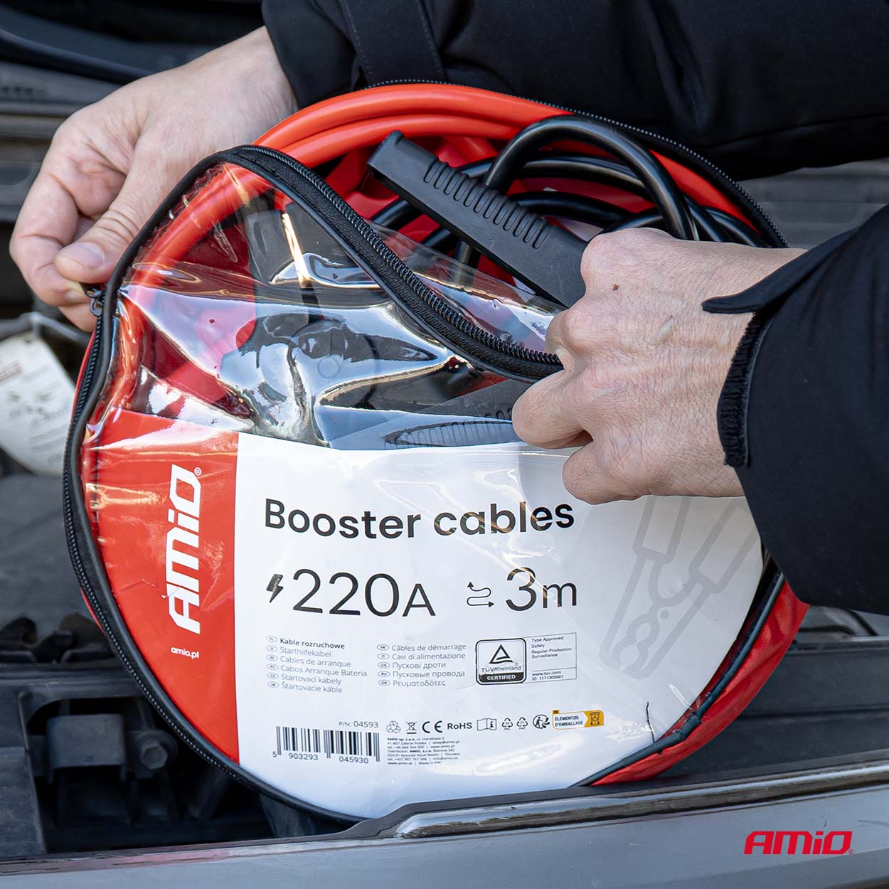 Starthilfekabel 220A 3m TÜV AMIO-04593