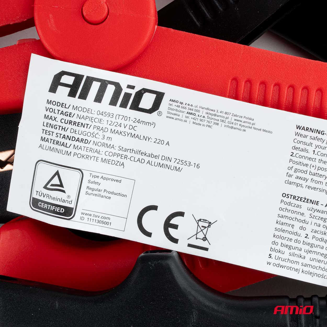 Starthilfekabel 220A 3m TÜV AMIO-04593