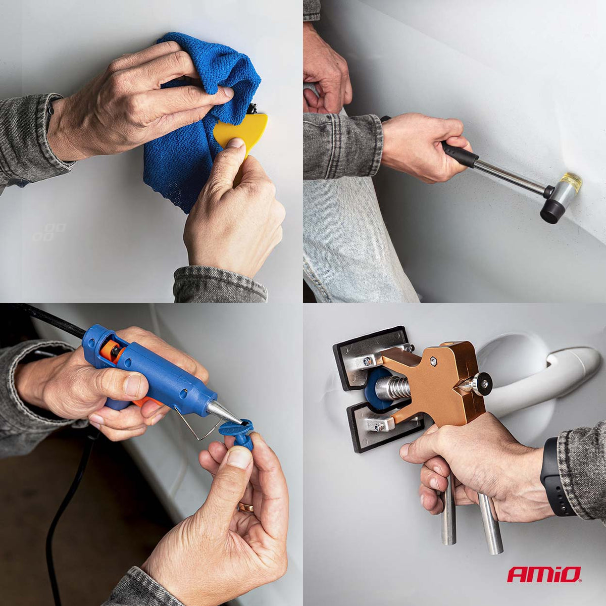 Suuri DIY-korjaussarja kolhuille ja lommoille laukulla
