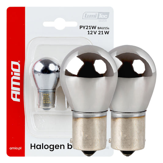 Halogeenipolttimo PY21W 12V 21W BAU15S LumiTec CHROME 2 kpl
